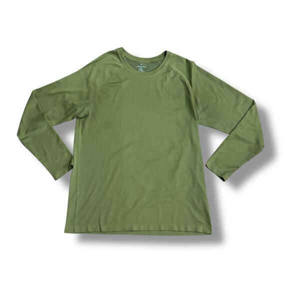 Fabletics Men’s Size XL Green Long Sleeve Stretch Athletic Tee Training Gym - Picture 1 of 6